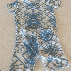 Burt's Bees Kids White and Blue Tie-Dye Set